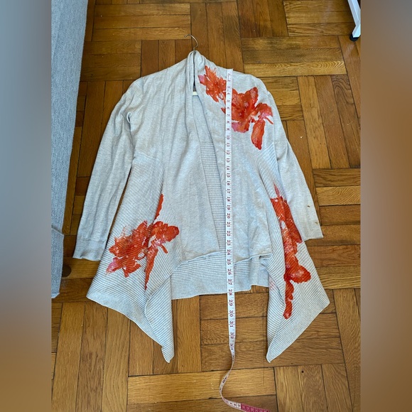 I.N.C. International Concepts Soft Sequin Floral Open Cardigan Sweater - Small - Picture 5 of 7